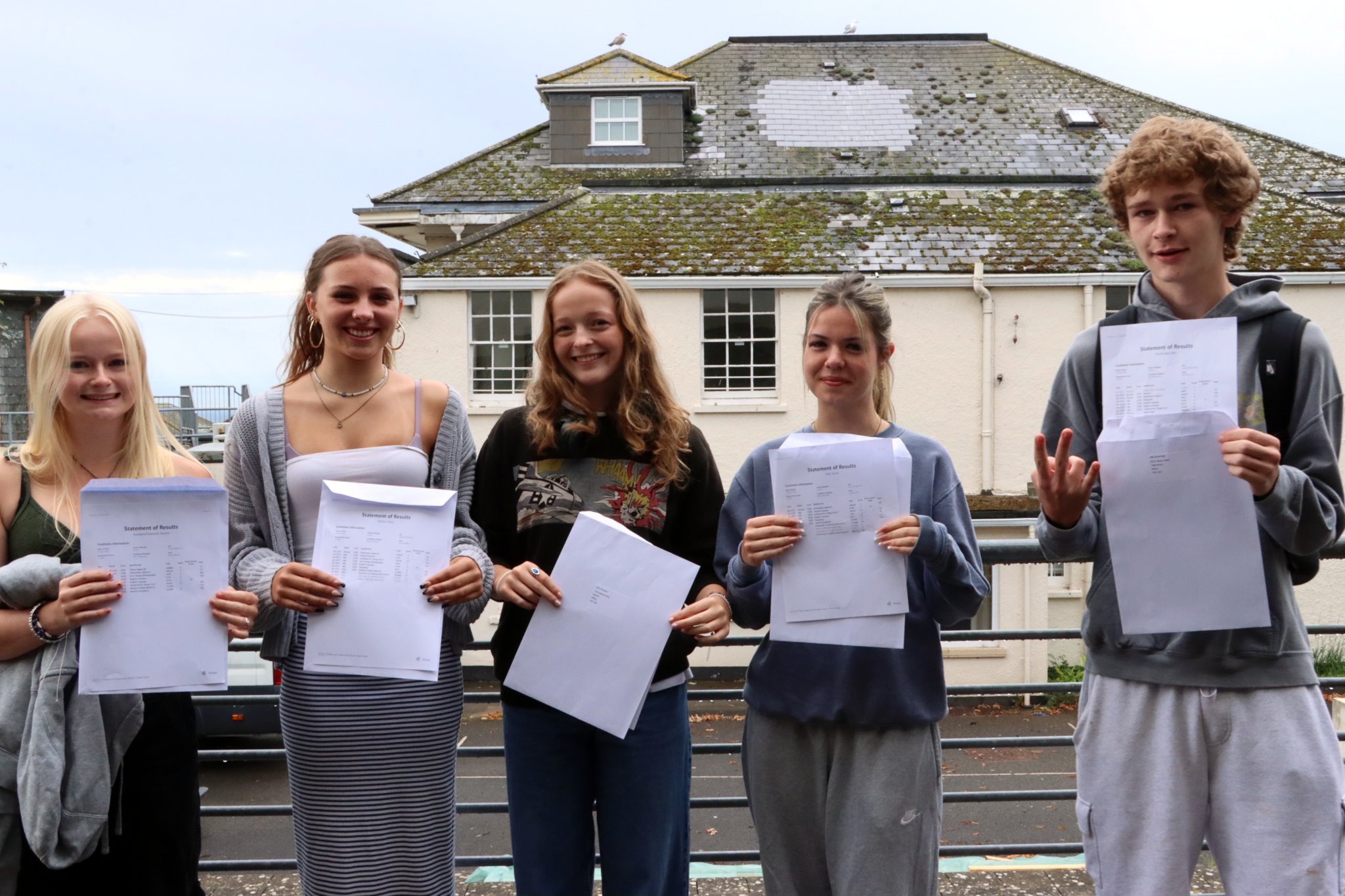 Jean Simpson, Grace Dale, Yasmin Aukland Edwards, Alfie Goodridge and Ruby Britton.
Picture: Teignmouth Community School.