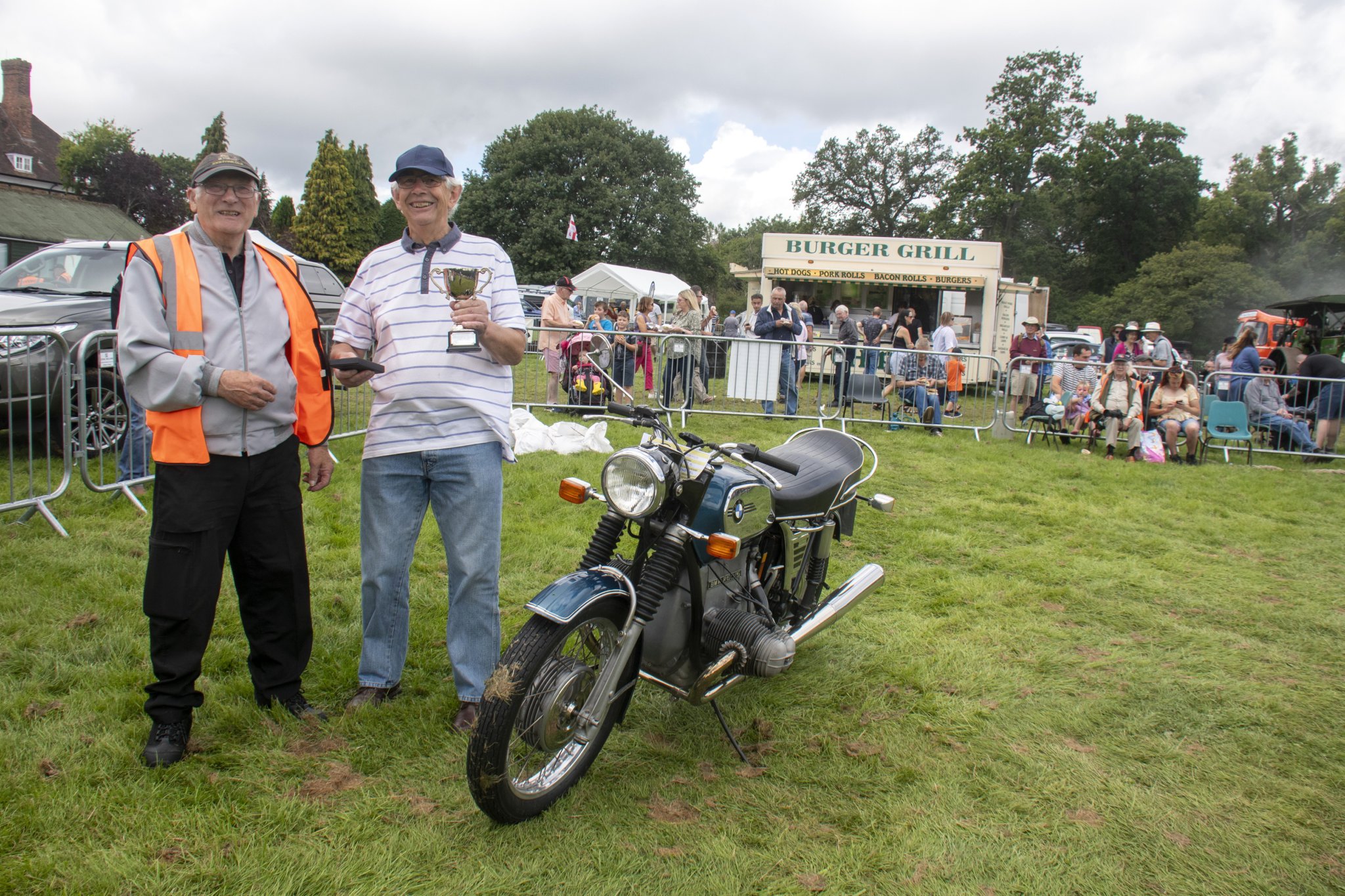Dave Batts of Whitecroft was presented with the trophy for the most original motorbike by Keith Jones, the steward of the motorcycle section.