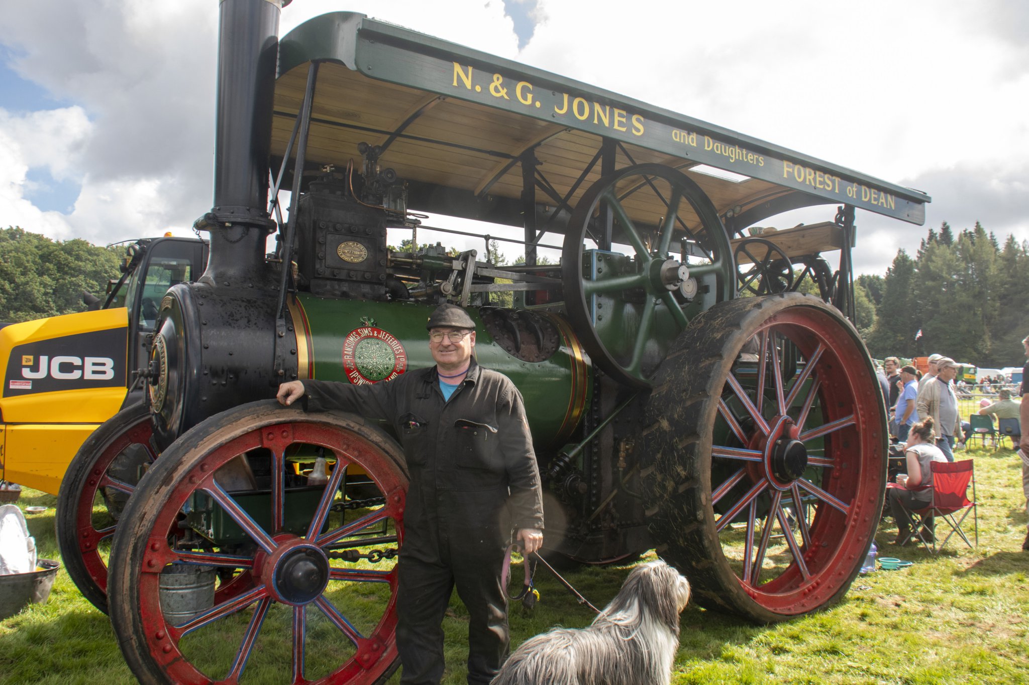 Nick Jones of Coleford with the 1918 Ransome Sims & Jeffries traction engine.