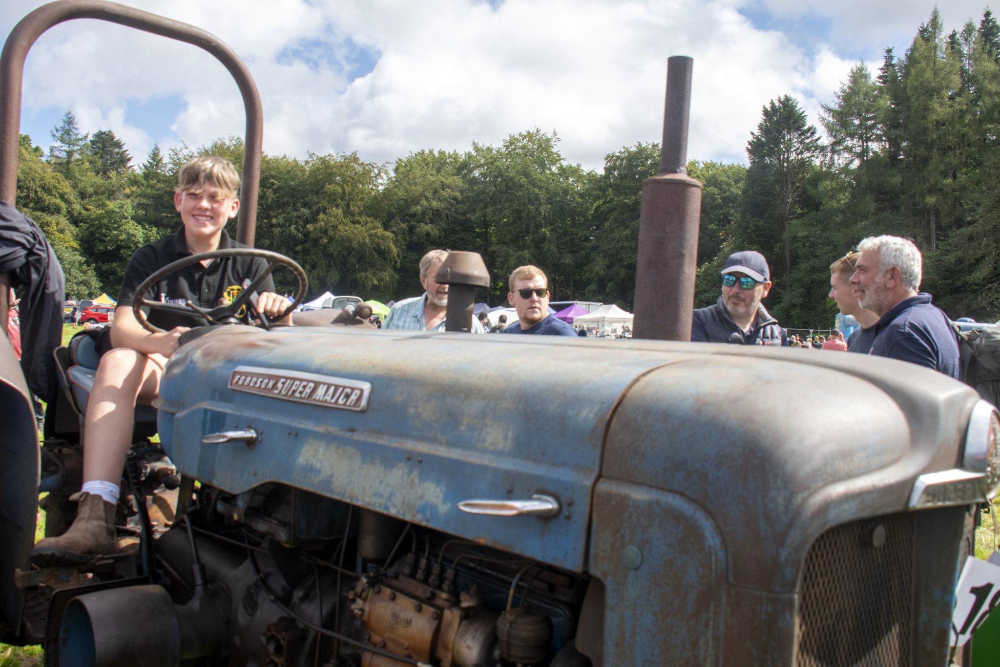 Noah James on board a Fordson Super Major tractor.
