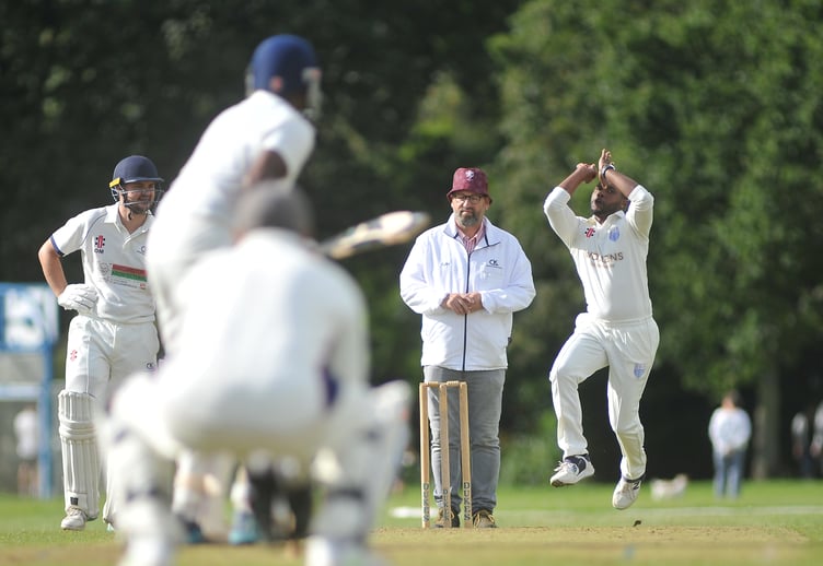 Devon Cricket League D Division West. Chelston & Kingskerswell versus South Devon. South Devon's Mali Marshall