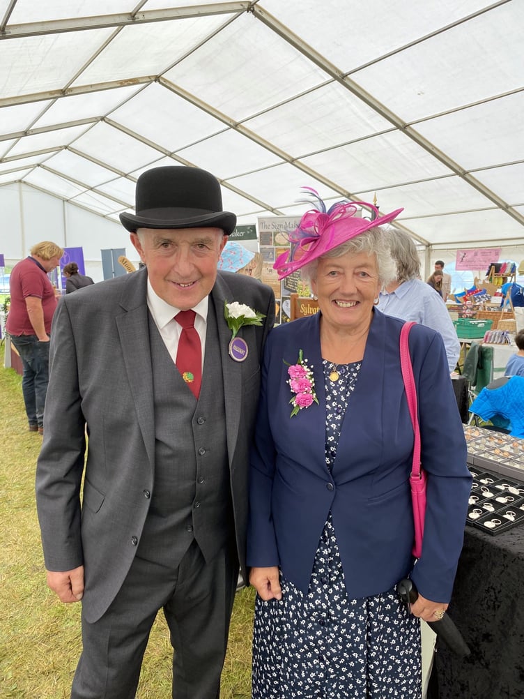 Holsworthy and Stratton Agricultural Show President and his wife; Guy and Florence Ley