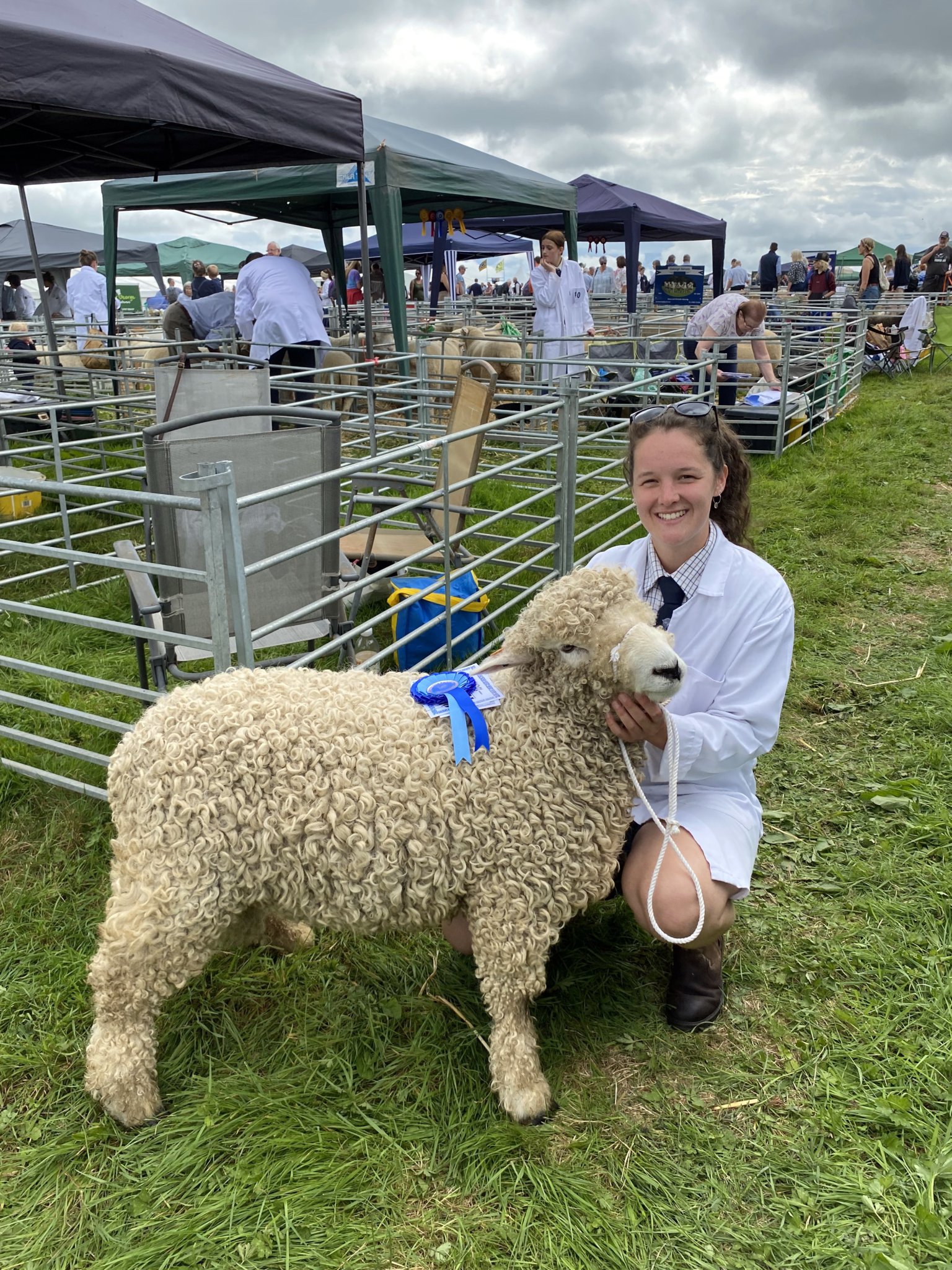 Evangeline Homphrise from Bodmin gained a 1st place prize with her Devon Longwool, Erik, in the ram-lamb class.