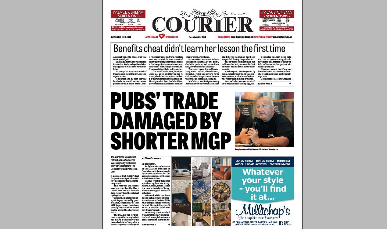 Isle of Man Courier, September 1, 2023