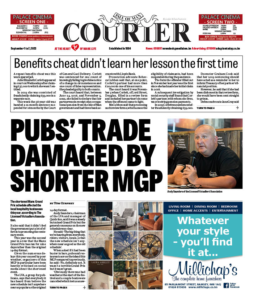 Isle of Man Courier, September 1, 2023