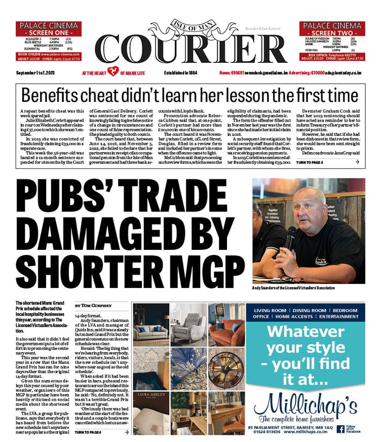 Isle of Man Courier, September 1, 2023