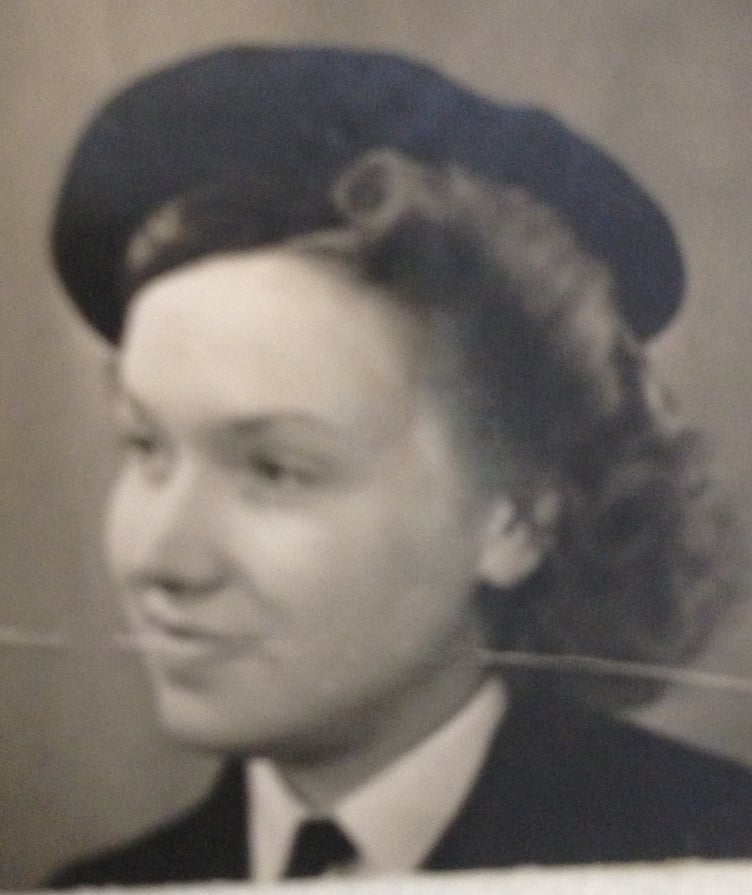Peggy Sanderson in her Naval uniform