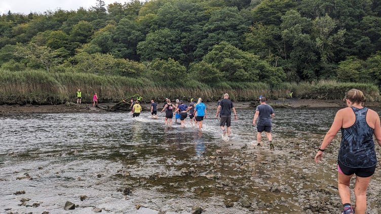 Crossing the river in the Wolf Run