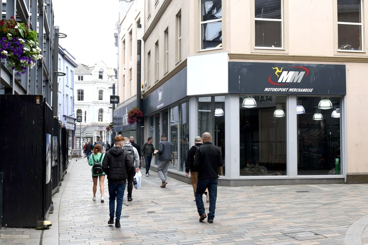 The site of the former Motorsport Merchandise shop on Duke Street, Douglas