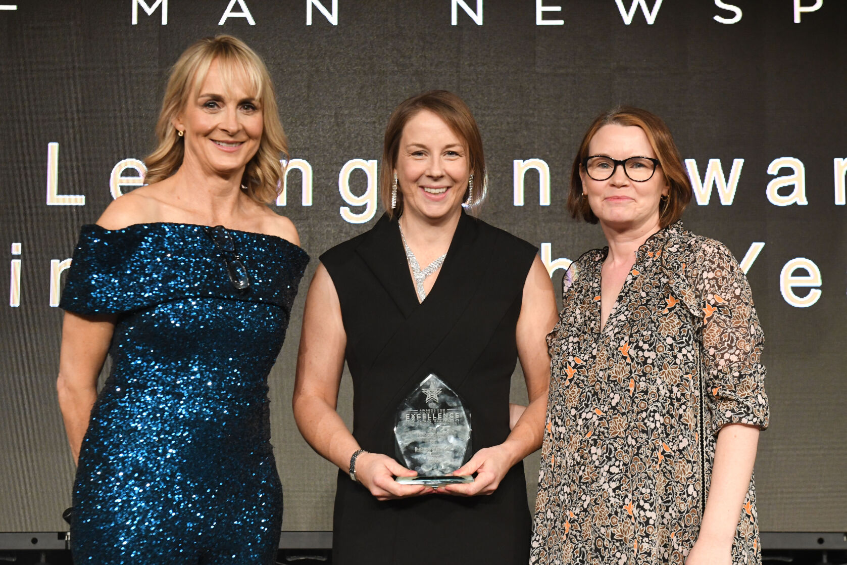 PDMS’ chief commercial officer Catriona Watt (centre) picking up the Business of the Year award at the 2022 Awards for Excellence