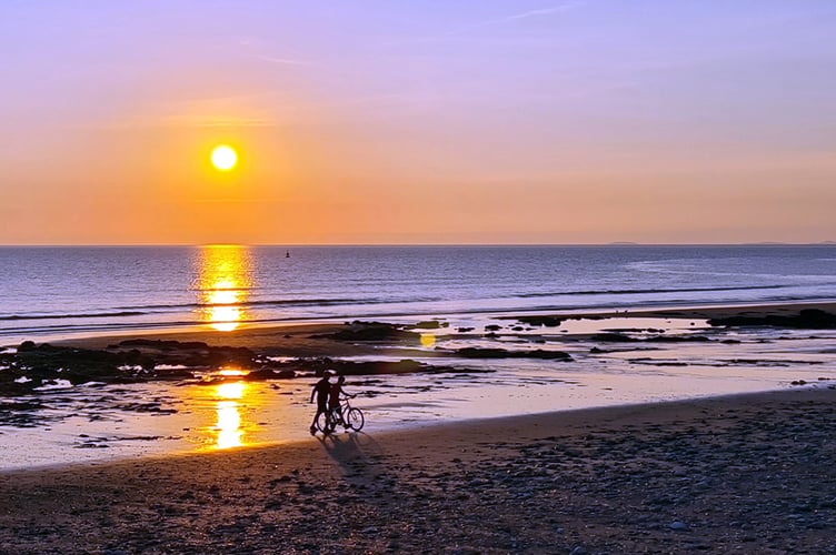 Tywyn sunset, by Llinos Furneaux