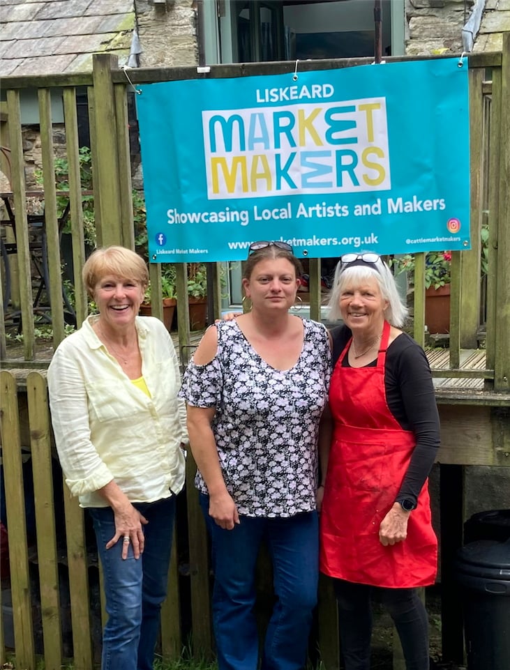 Karen Burden, Kirsty Freeman and Ann Kinahan of Liskeard Market Makers