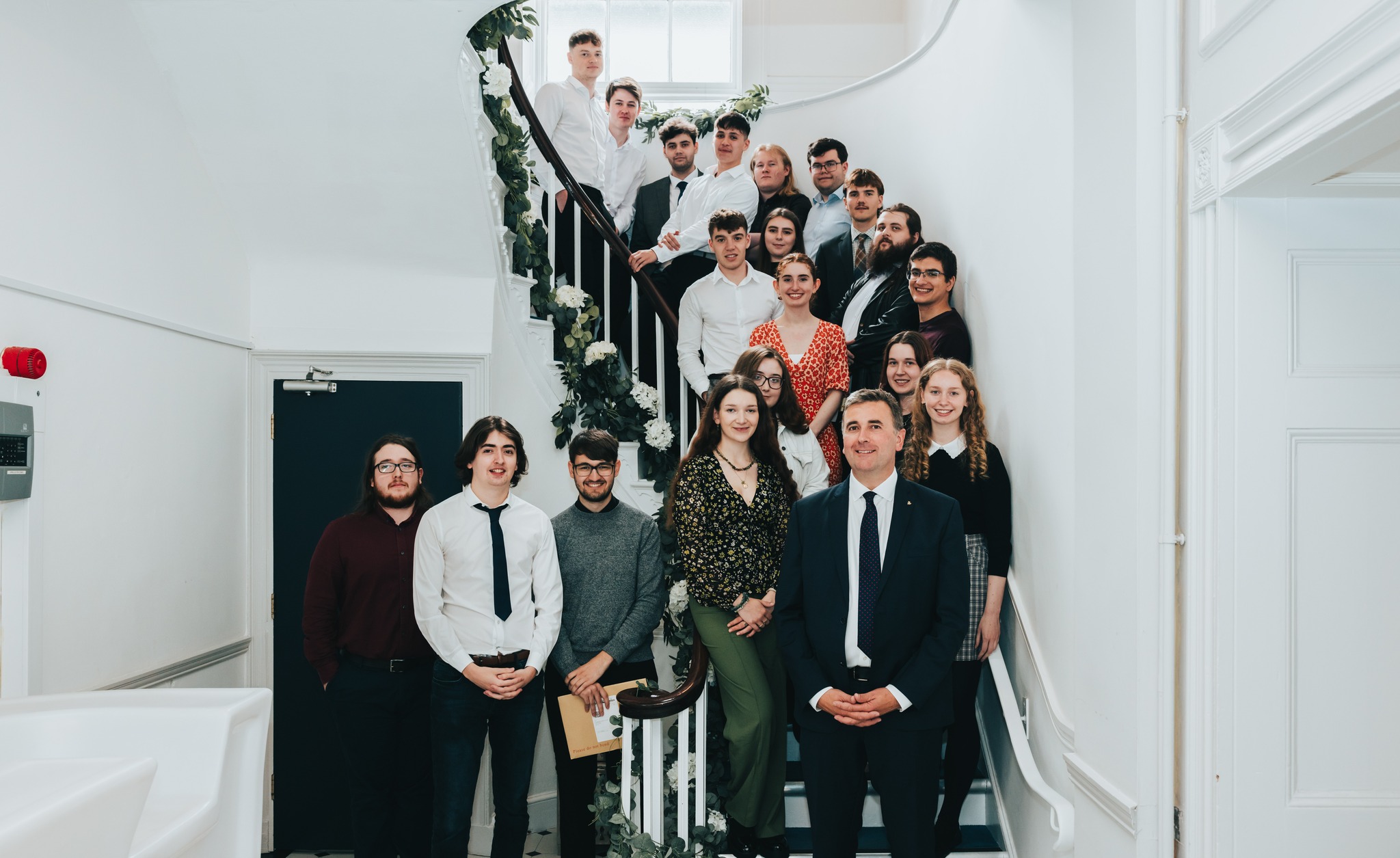 Tim Johnstone with STEP students