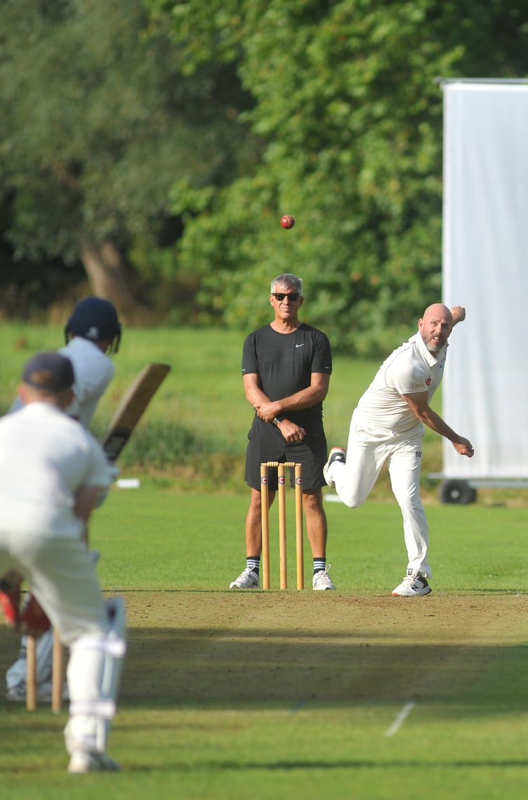 Devon Cricket League League D Division West. Kenn versus Hatherleigh. Kenn's James Mason