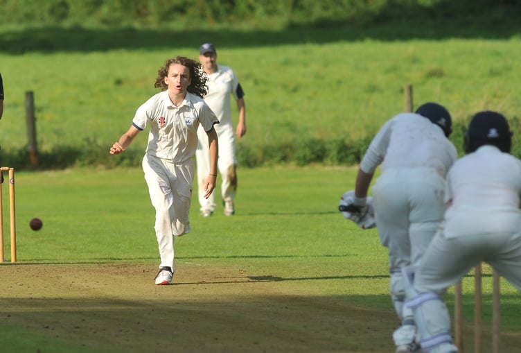 Devon Cricket League League D Division West. Kenn versus Hatherleigh. Kenn's Evan Conway