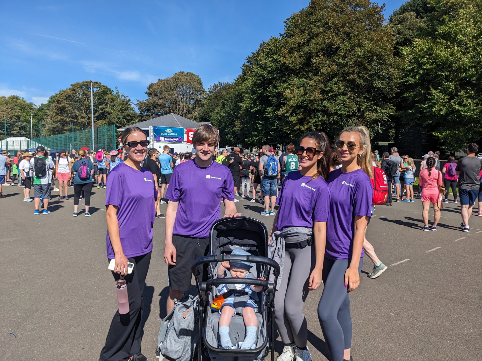 Conister Bank employees (left to right) Liv Kearns, James Bridson, Isabella Mann-Jimenez and Alanna Ashley at the Coast 2 Coast walk on Sunday