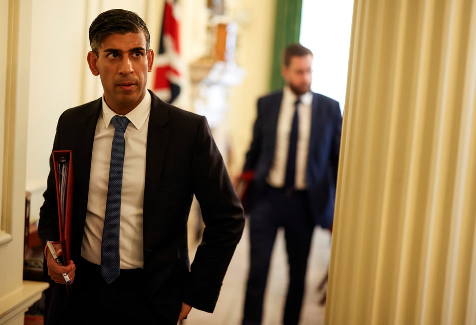 <p>Prime Minister Rishi Sunak meets with the Home Secretary Suella Braverman, Secretary of State for Levelling Up, Housing and Communities Michael Gove and Minister for Immigration Robert Jenrick on September 4, 2023, to discuss progress on work to stop the boats.</p>