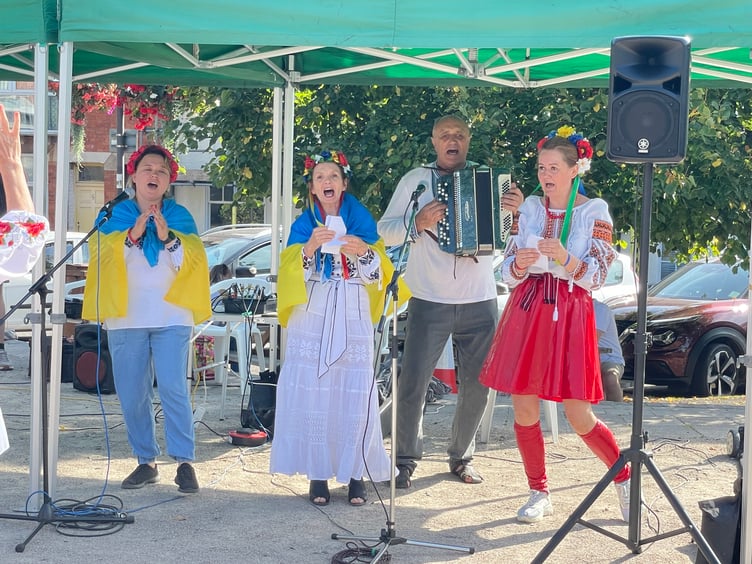 Ukrainian Singers at Crediton Diversity Festival. AQ 6493