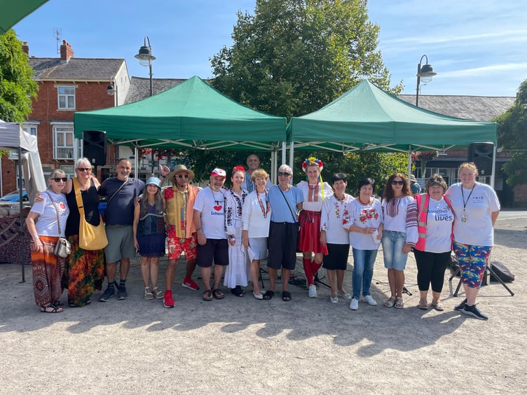 A few of those who attended the Crediton Diversity Festival. AQ 6551