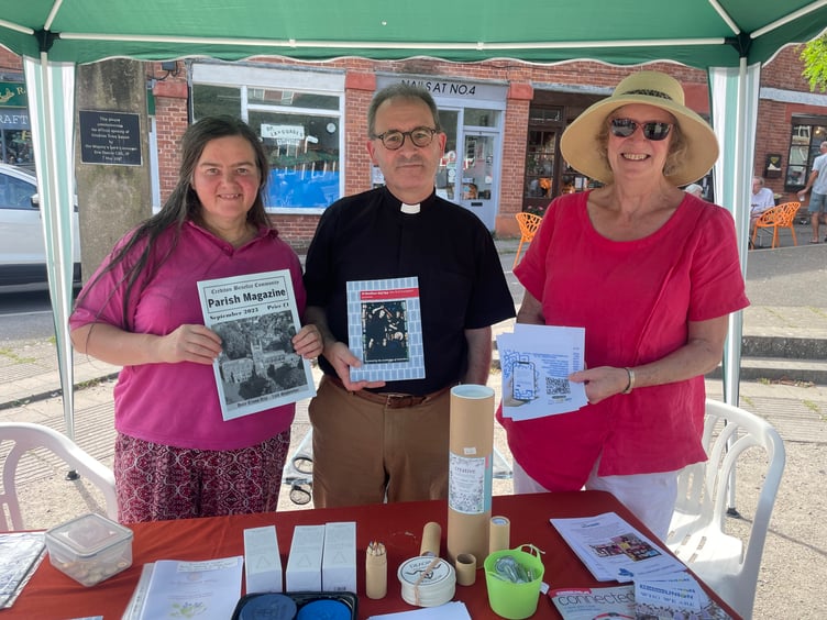 On the Crediton Parish Church stall. AQ 6598
