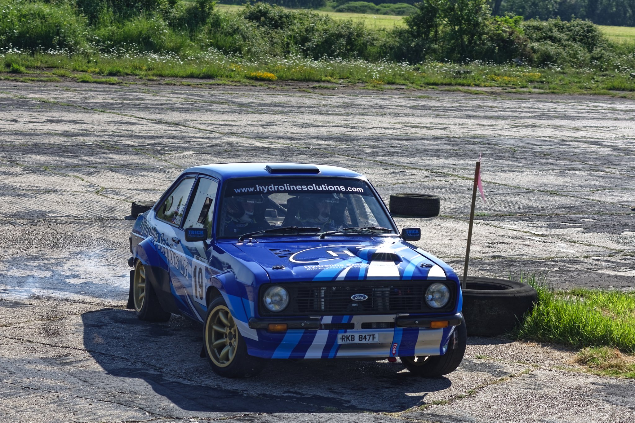 Brad Cole in the Ford Escort. Photo: Paul Mitchell Photos