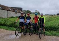 Quartet hit the gravel track for charity