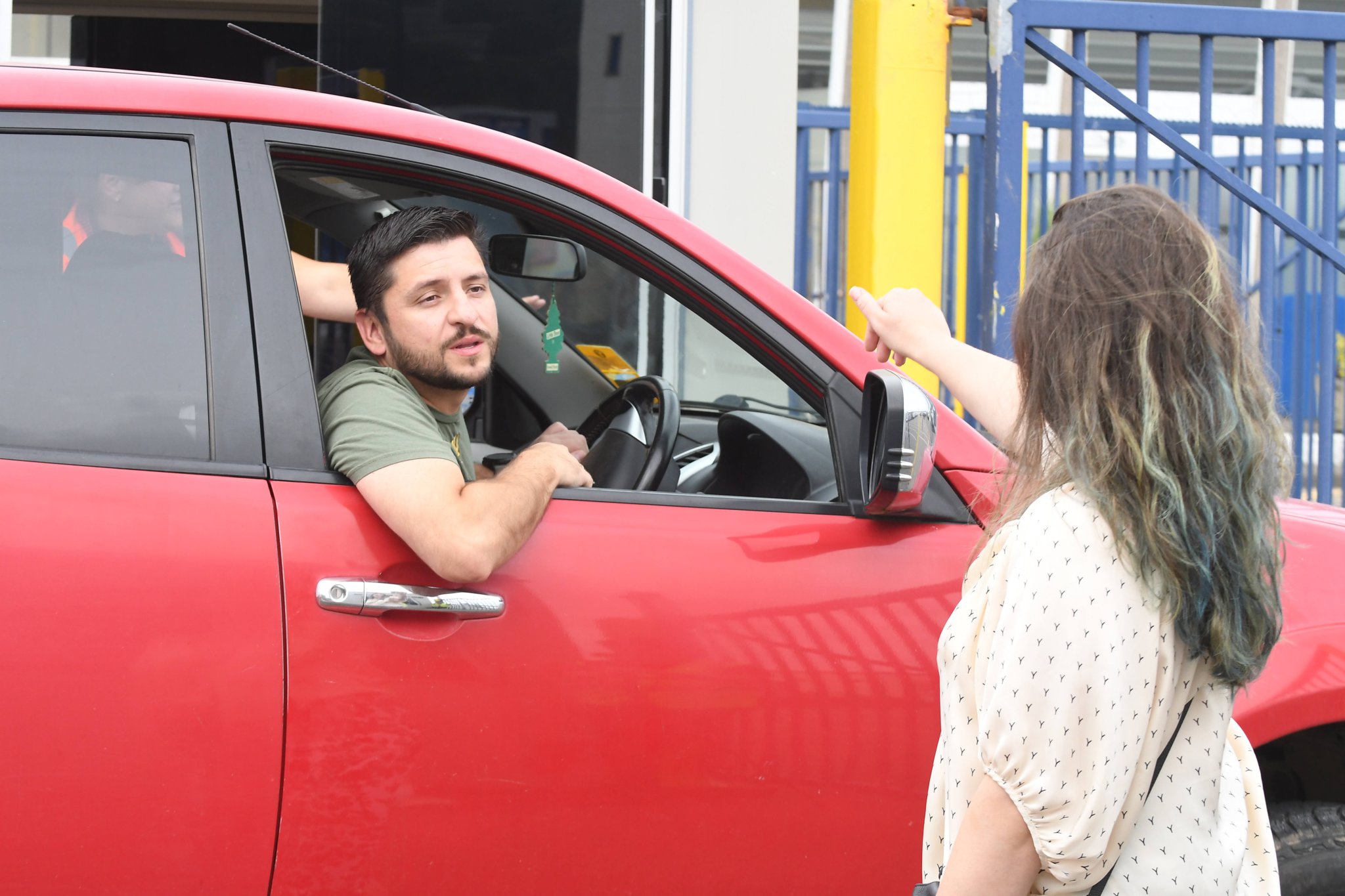 Volunteer drivers for the Manx Support for Ukraine group departs Douglas with five car loads of aid and supplies - pictured are husband and wife Krasimir Pankovski and Anastasiya Pankovska