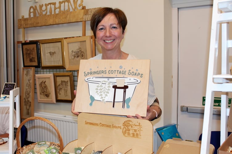Tiffany Berrecloth from Eggesford who went on a workshop three years ago which led to her making luxurious cold processed soaps. SR 8826