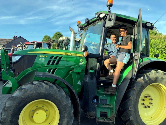 FAMILIES and children came to the tractor service in Pelynt