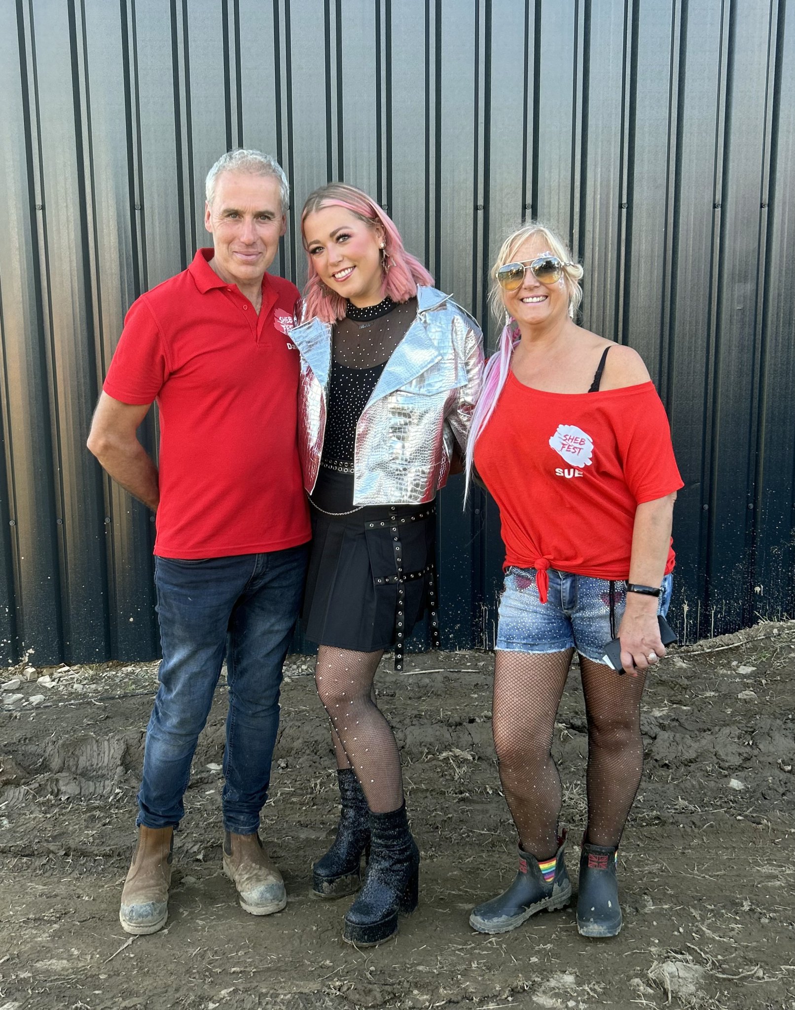 ShebFest organisers Sue and Dave with Amelia Lily