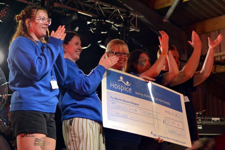 North Devon Hospice Cheque presentation