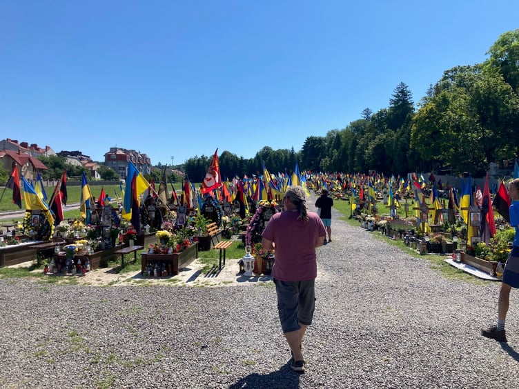 A cemetery in Ukraine