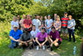 Crediton firm volunteers helped to tidy up Sandford Green and Path

