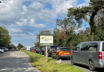 Traffic tailbacks after serious accident on A386 at Roborough Down