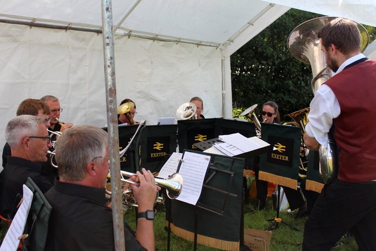 Exeter Railway Band played at least twice through the afternoon. SR 8874