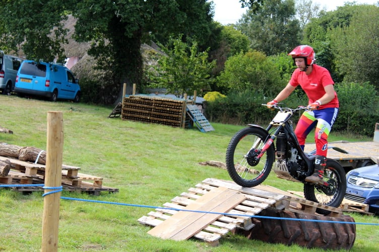 One of the young Moretonhampstead and District Motor Club riders who showed their skills driving and bouncing over obstacles. Drivers that day were from 13 years and included girls. SR 8940