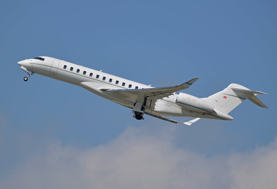 <p>If Farnborough Airport's expansion is approved, aircraft with a take-off weight up to 55 tonnes such as this Bombardier Global 7500 will be able to fly from Farnborough unrestricted. Currently, the airport can only operate 1,500 flights weighing more than 50 tonnes per year</p>