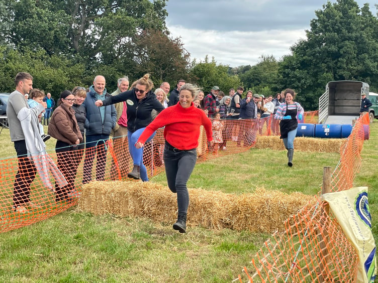During one of the adults race. AQ 5591