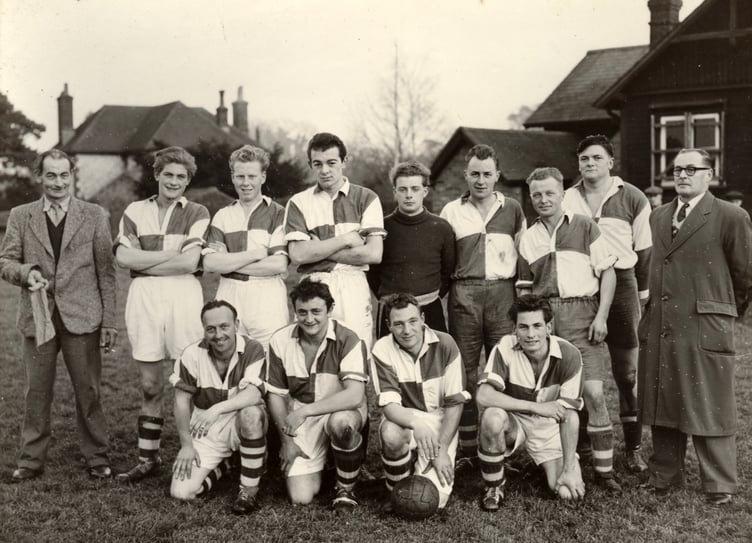 The village football side pictured in around 1956