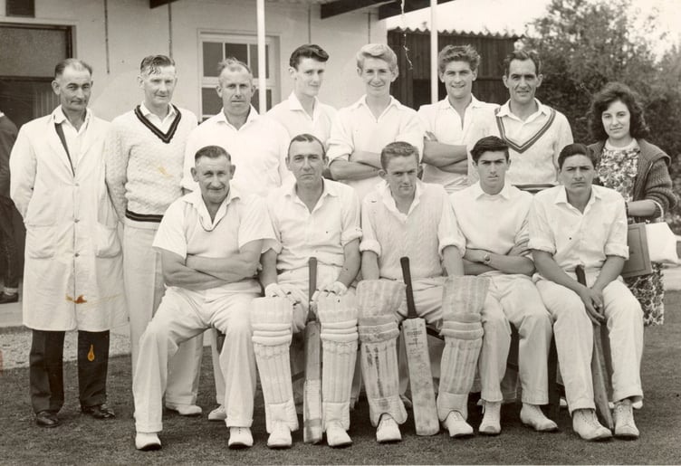 The village cricket team pictured in around 1959