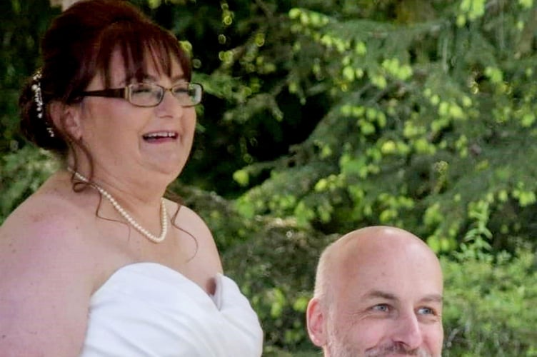 Jane Lightfoot with husband Matthew at their wedding in 2021. Release date â September 12, 2023. See SWNS story SWMRear. A woman who spent months being treated for a suspected ear infection discovered it was actually a brain tumour. Jane Lightfoot, 47, took several courses of antibiotics after visiting different GPs but her hearing problems didn't improve. She asked to see an ear specialist who referred her tests which eventually uncovered a vestibular schwannoma. It is a non-cancerous tumour on the balance nerve and auditory nerve. She endured years of hearing tests and MRI scans and then a one-off intensive session of radiotherapy when the tumour grew larger. The mum-of-one still suffers headaches, dizziness, fatigue, mood swings and shooting pains through her head and behind her right ear. But she says she considers herself lucky.