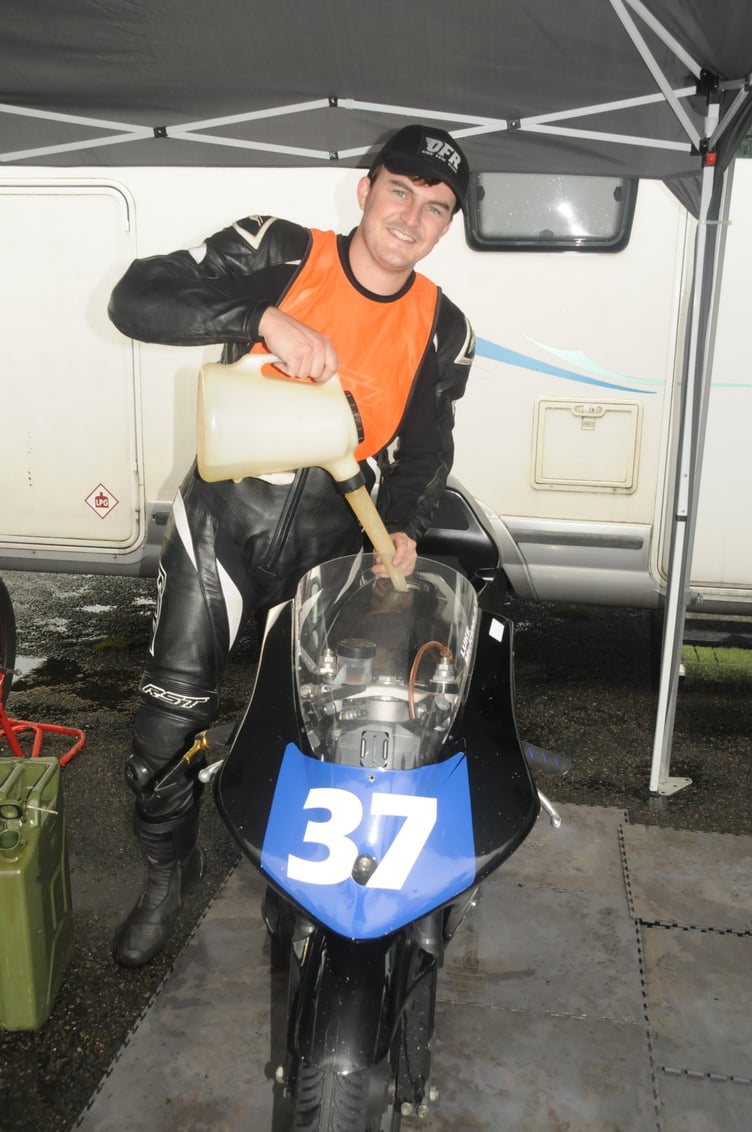 Luke McKinlay fuelling up