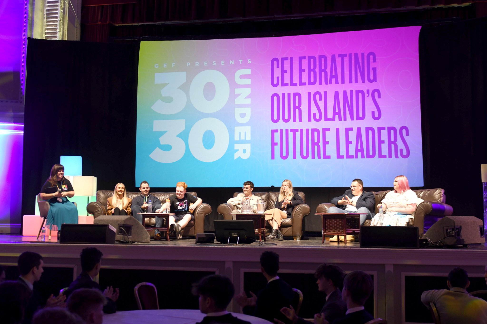 Gef 30 Under 30 ‘Young Inspirational Islanders’ panel at the Youth Summit, part of the 2023 Isle of Man Government Conference Photos: Dave Kneale