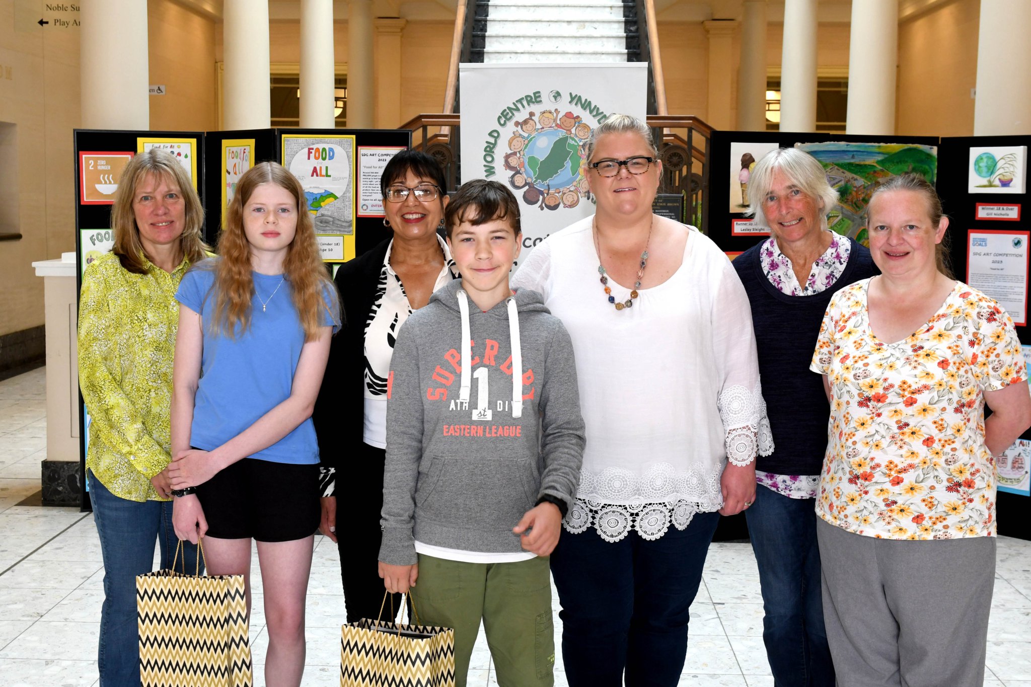 Wendy Shimmin, Florence, Madina Sharpe, Haydn Johnson, Clare Barber, Lesley Sleight and Gill Nichols