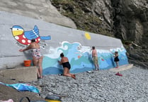 New Manx Bluetit mural at Port Jack
