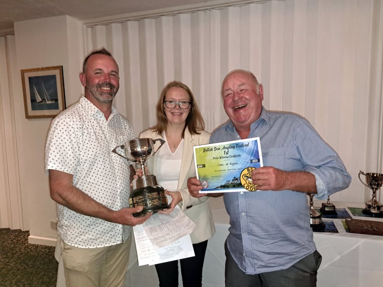 ANTHONY Perry and John Shaw (Cream of England) won the most points of any team over the festival and were presented with the Hannafore Point Hotel Cup by Katy