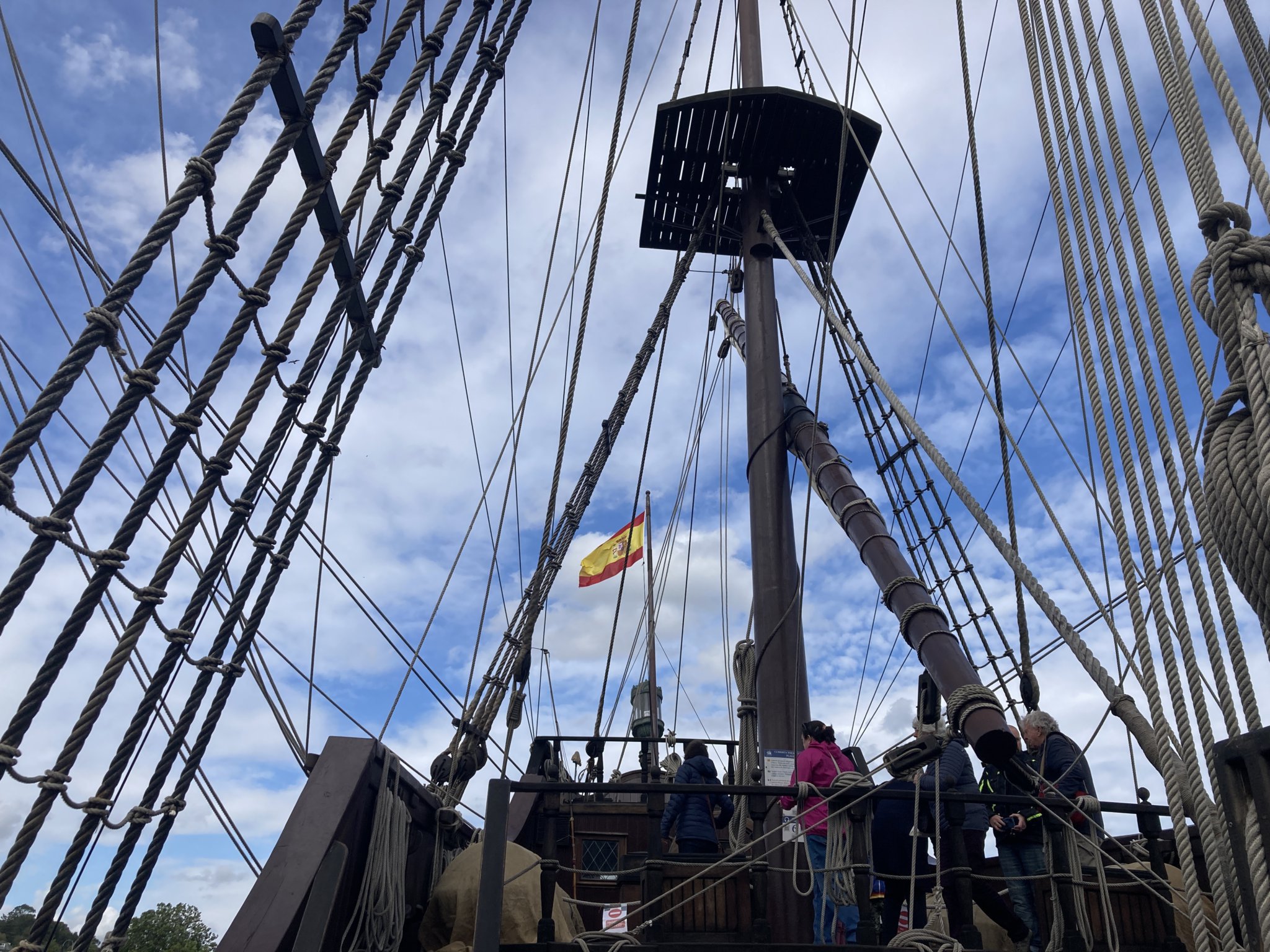 Towards the stern.