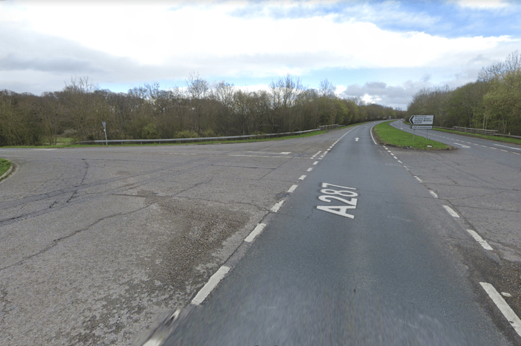 The junction of London Road and the A287 near Odiham