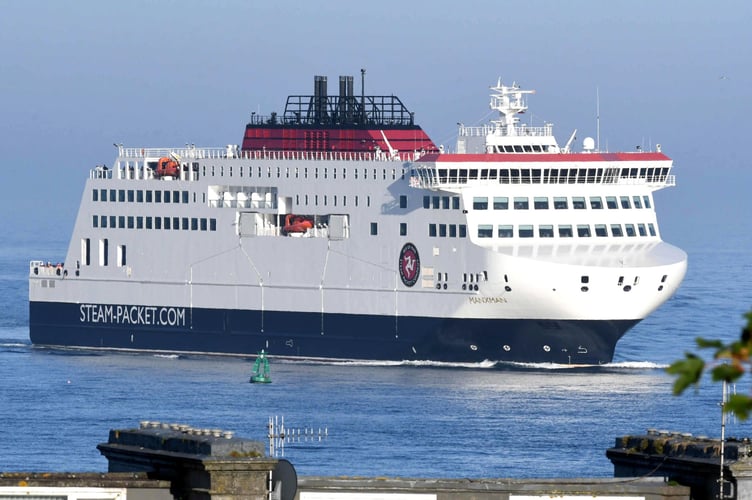 Isle of Man Steam Packet Company vessel Manxman arrives in Douglas -