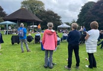 Crediton Congregational Church Harvest celebrated in Newcombes Meadow
